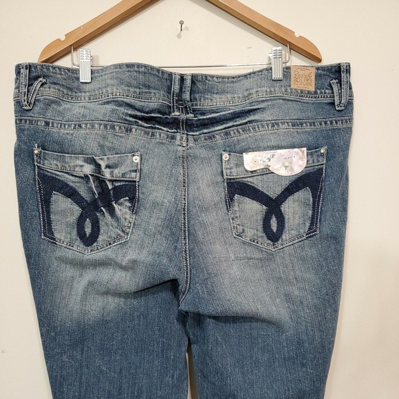 Y2K 90s Paris Blues Flare Bell Bottom Jeans Juniors Plus 25/Women's 22/24 NWT - Picture 5 of 12